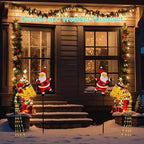 2 Pack Solar Christmas Lights Outdoor - Creative Santa Claus with Watering Can Solar Lights, Metal Waterproof Garden Stake Lights for Yard, Lawn, Patio, Pathway Holiday Decor (Warm White) - Image 4