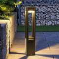 Outdoor Path Lighting Fixture 23.62In Modern Landscape Pathway Light Aluminum LED Waterproof Walkway Lamps Outside Housing 3000K Bollard Lights Hard Wired Post Lantern For Lawn Garden Sideway Lamps by SUSSLILighting