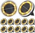 12 Pack Solar Ground Lights Outdoor Waterproof Garden Lights for Yard Lawn by ZAIYW