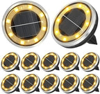 12 Pack Solar Ground Lights Outdoor Waterproof Garden Lights for Yard Lawn by ZAIYW