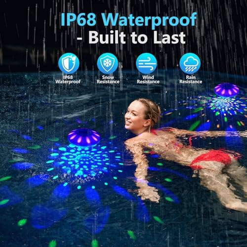 Rechargeable Floating Pool Lights 4 Pack 4000mAh - Image 3