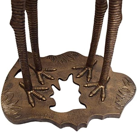 Oakland Living 5608-AB Antique Bronze Cranes & Lily Aluminum Birdbath - Image 3