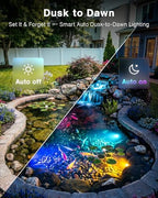HIBOITEC RGBWW Underwater Pond Light with 12V Timer Transformer, 6 Head - Image 7