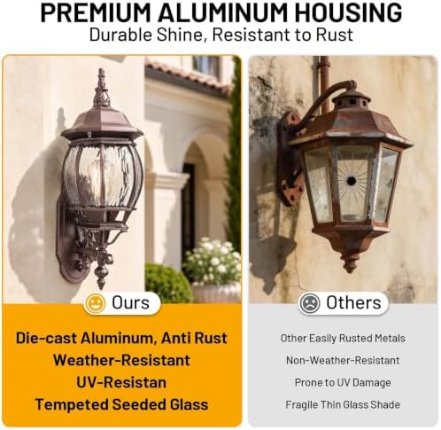 Large Outdoor Wall Lights for House Exterior Lantern Porch Light - Image 6
