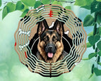 Liberty Flags & Gifts 8 Inch German Shepherd GSD Dog Puppy Hanging Wind Spinner Yard Decor Aluminum Sublimated Garden Art Indoor Outdoor 3D Kinetic 8rws-047, Blue by Unknown