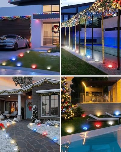btfarm 16 Pack Solar Lights Outdoor Waterproof, 8 LED Solar Ground Lights - Image 6