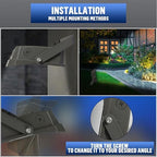 LAMPHOME LED Flood Lights Outdoor 35/60/80W and 3000/4000/5000K Adjustable 10400Lm,Dusk-to-Dawn Sensor o Dawn Flood Light for Yard, Garage, Garden,UL Listed,Includes Include Slip Fitter Mount - Image 5