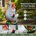 Goose Gnome Garden Statue, Funny Goose Outdoor Decor, Garden Gnome - Image 4
