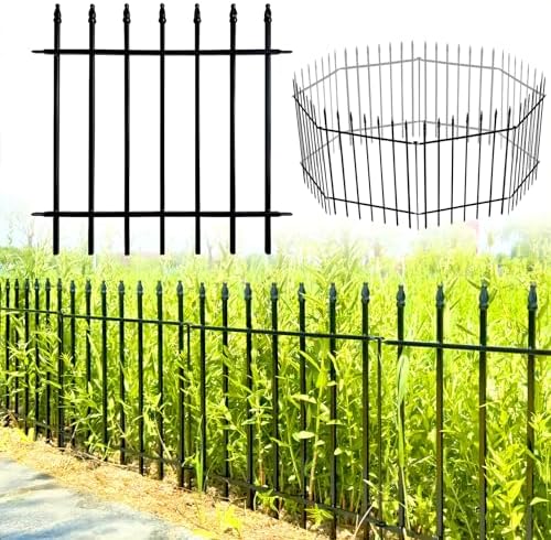 Thealyn 24" H x 24" W Decorative Metal Garden Fence, 5 Panels, 10 Ft - Image 2