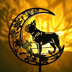 Solar Lights Outdoor Decor Cracked Glass Bulldog Stake Moon Lights Dog Gift - Image 2
