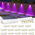 VOLISUN Solar Fence Lights Outdoor 16 Pack, 50Lumen RGB Color Changing by VOLISUN