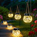 ROSHWEY 6 Pack M Size Solar Lantern Gifts for Women, Hanging Garden Decor Solar Lights Outdoor Waterproof with 15 LED for Halloween Christmas Easter Gift by ROSHWEY