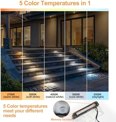 7" LED Retaining Wall Light, 12-Pack Low Voltage Landscape Lights - Image 3