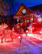 Halloween Red Landscape Lights Outdoor, 14 LED Landscape Lighting with US Plug, IP65 Waterproof Spotlights for Tree Yard Garden Pathway Christmas Decor 8 Pack - Image 7