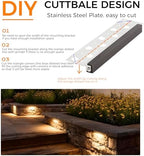 CLOUDY BAY [6 Pack] 12 Inch 12V-15 VAC/DC Low Voltage Hardscape Lighting Paver Light,Retaining Wall Lights Outdoor,IP65 Waterproof, 7W 2700K Soft White,Frost Lens Deck Step Light - Image 5