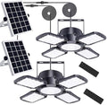 Auzev Solar Shed Light Indoor Outdoor Upgrade 176 LED 4 and 1 Heads Solar Powered Motion Sensor Pandent Daytime Work Lights with 4 Modes Remote Control Security lamp for Garage Gazebo Barn (2 Pack) by Auzev