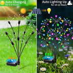 VOOKRY Solar Garden Lights Outdoor, 8 Pack Multicolor Fairy Firework Lights - Image 6