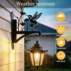 VOOKRY Solar Wall Lanterns Outdoor, Waterproof 2 Pack Hanging Lights with Hummingbird Hooks, Wall Mount Sconce with 3 Solar Panels for Patio Porch Yard Garden Decor, Dusk to Dawn 2700K Warm White - Image 4