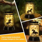 kyoryuger Horse Gifts for Women/Men Horse Lovers Solar Lantern Mom Birthday, Mothers Day, Christmas Valentine's Gifts, Solar Garden Decoration Outside for Yard, Patio,Backyard,Porch - Image 2