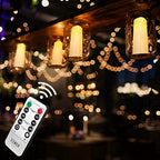 YIWER Plastic Waterproof Flameless Candles Set of 24: Battery Operated Candles Ivory Flickering Pillar Candles Include 4"/5"/6"/7" with 10-Key Remote 2/4/6/8H Timer Function - Image 5