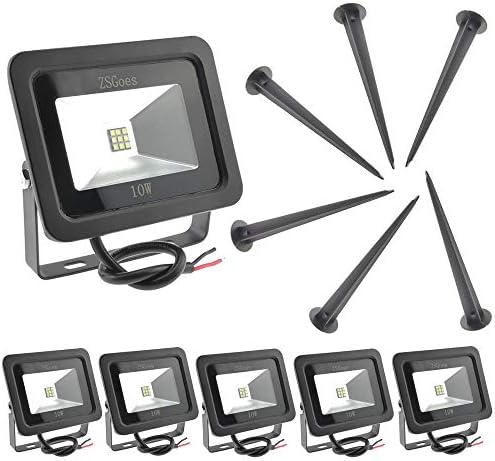 6 Pack 10W Warm White LED Flood Light Outdoor 12V 24V Security Lamp by ZSGoes