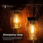2 Pack Cordless Hanging Mason Jar Lanterns Small Cordless Lamp with Timer - Image 5