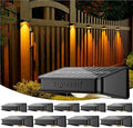 10 Pack Solar Fence Lights - 3 Modes, 9 Colors Outdoor Solar Lights, Waterproof IP 65, 35lm for Step, Stair, Deck, Wall, Patio, Walkway, Porch by KIALUSH