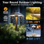 Gardenreet Solid Cast Brass Pathway Lighting - 12v Landscape Path Light Outdoor Waterproof, Electric Walkway Lights Wired, Hat Shape Bronze Garden Decoration with 3W Neutral White G4 Bulb (12 Pack) - Image 4