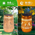 Dragonfly Solar Lanterns Outdoor with Shepherd Hook, Birthday Gift Mothers Day Gift for Women Mom Grandma Wife Daughter, Waterproof LED Hanging Lights, Decor for Yard Garden Patio Porch Lawn Tabletop - Image 7