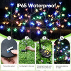 6 Pack Solar Lights Outdoor Waterproof, Garden Lights Solar Flowers - Image 2