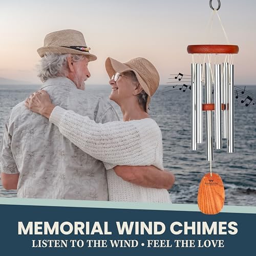 Woodstock Chimes Amazing Grace Wind Chime for Outside 16" Small Silver, Outdoor Decor for Patio, Porch, Garden, Memorial Gift for Loved Ones AGSS - Image 5