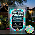 Colorful Glow in the Dark Pebbles for Garden Outdoors, Luminous Stones for Walkways, Driveways & Fish Tank Decor, Weatherproof Resin Glowing Rocks for Landscaping & Aquarium (1000, Multicolor) by cetzork