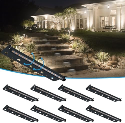 8 Packs 12inch Hardscape Lighting 5W 5000K Daylight White by LECOTRESYLandscapeLight