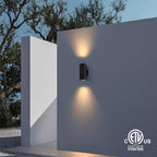 mirrea 12" Modern Outdoor Porch Light in 2 Lights, Matte Black, 1 Pack - Image 3