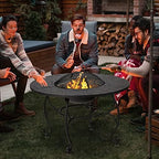 Giantex 4-in-1 Fire Pit Table, 36" Outdoor Metal Round Dining Table - Image 3