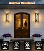 15.7'' LED Outdoor Wall Lights Modern Black Indoor Wall Sconce Lighting - Image 4