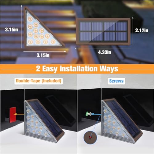 VOLISUN Solar Step Lights Outdoor Waterproof, LED Outdoor Stair Lights - Image 5