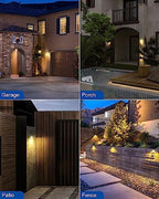 Peasur Solar Lights Outdoor Waterproof [6 Pack/140LED], Warm White Motion Sensor Lights Dusk to Dawn, 3 Modes Solar Fence Security Lighting for Wall Garden Yard Stair Outside - Image 2