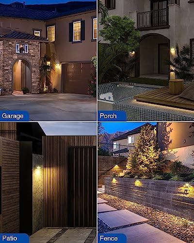 Peasur Solar Lights Outdoor Waterproof [6 Pack/140LED], Warm White Motion Sensor Lights Dusk to Dawn, 3 Modes Solar Fence Security Lighting for Wall Garden Yard Stair Outside - Image 2