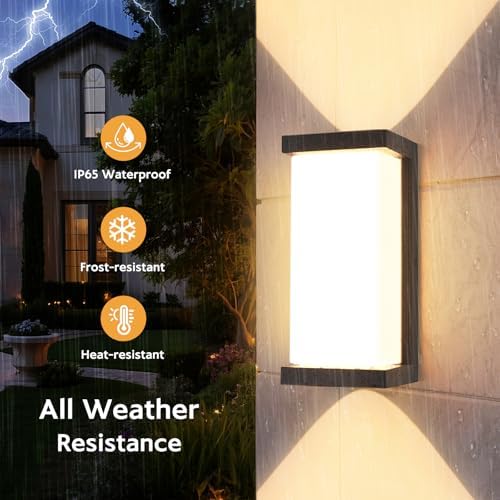 Outdoor Wall Light Fixture, 24W, IP65 Waterproof, 2640LM 3000K - Image 5