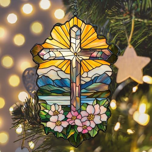 Religious Christian Cross Acrylic Suncatcher - Image 6
