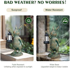 Rabbit Garden Statues with Solar Lantern Bunny Outdoor Figurine - Image 4