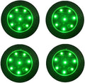 Inground Solar Lights Waterproof Solar Ground Lights Pathway Lights Solar Powered Disk Lights (Green Light, 4pcs) by Skingwa