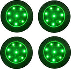 Inground Solar Lights Waterproof Solar Ground Lights Pathway Lights Solar Powered Disk Lights (Green Light, 4pcs) by Skingwa