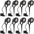 Romwish 10W Landscape Lighting, 120V Plug-in Outdoor Spotlights, 8 Pack by ROMWISH