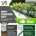 Decorative Garden Fence 32.5ft x 17in - 30 Pack Rustproof Metal No Dig Fence Animal Barrier, Arched Bed Edging Classic Style Wire Border Panel Fencing for Yard Patio Outdoor Decor, Green - Image 6