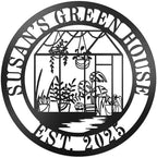 Personalized Greenhouse Garden Name Sign, Custom Metal Wall Decor Plaque for Home & Outdoor Display, Family Name Sign for Gardeners or New Home Gifts,Customized Steel Plant House Sign 2026 Garden Decor by HZYCYYFC