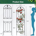 1 Pack Metal Garden Trellis Outdoor, 70.8" H x 19.5" W - Image 2