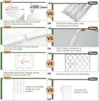 63 Inch Garden Trellis Support Fence Metal Lattice Climbing Frame White - Image 3