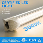 CNSUNWAY LED Shop Light 2FT, 22W 3300LM 3000K, V-Shape T8 LED Tube Light - Image 5